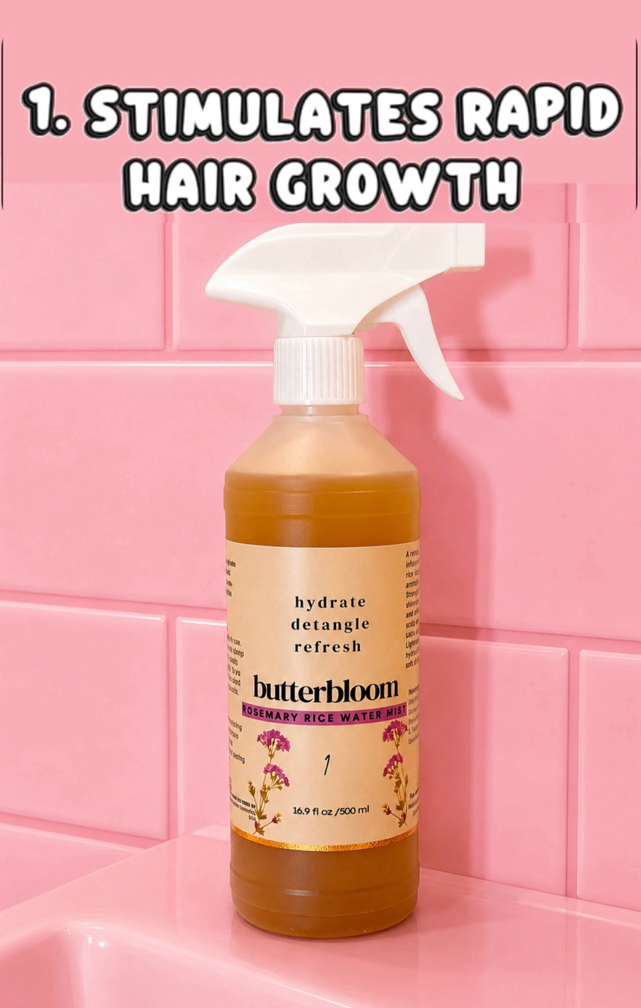 Rosemary Rice Water for Hair Growth -Handmade, Small-Batch Treatment