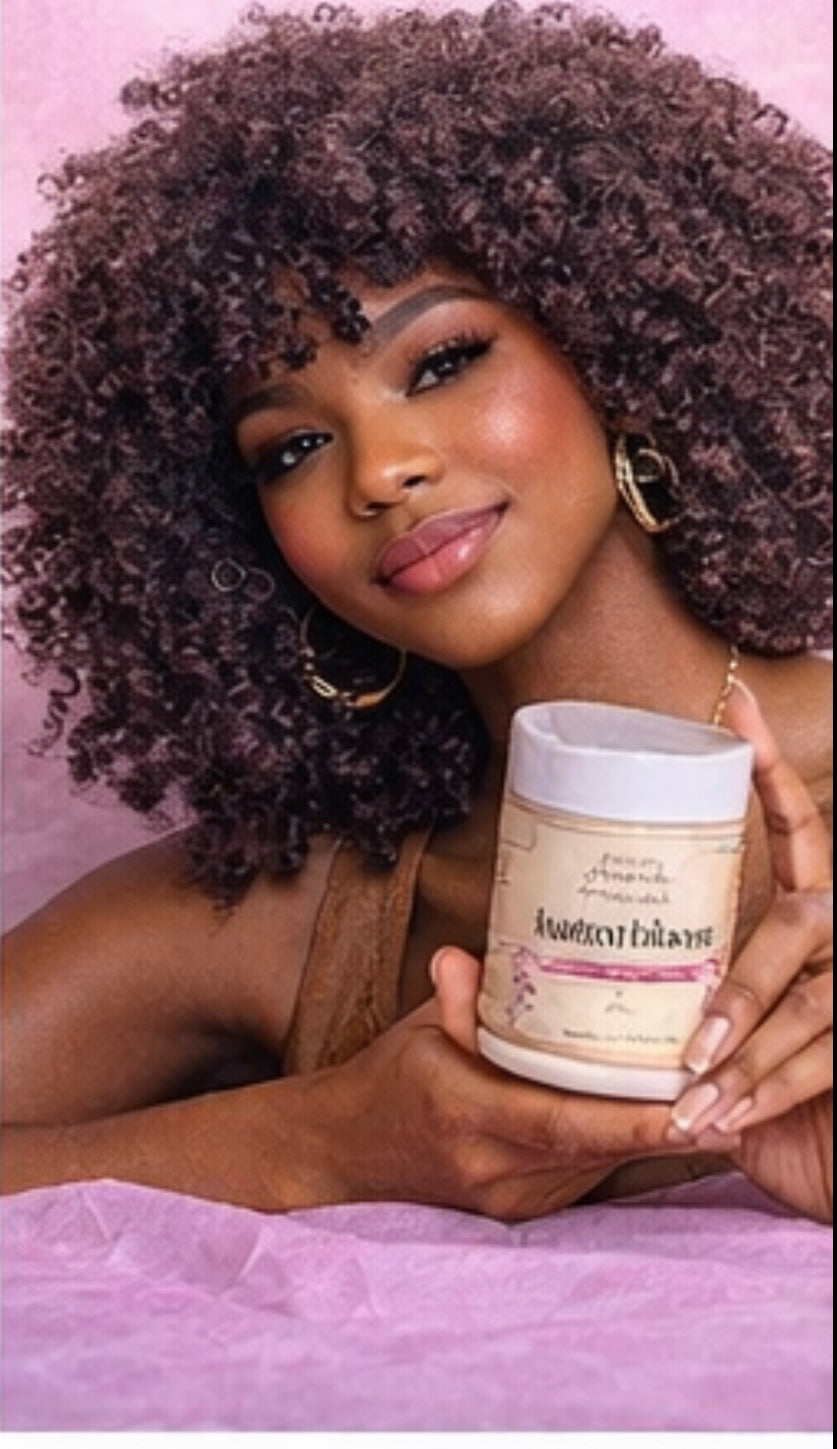 Butterbloom hair growth scalp stimulator balm in a jar, showcasing its creamy texture and natural ingredients.