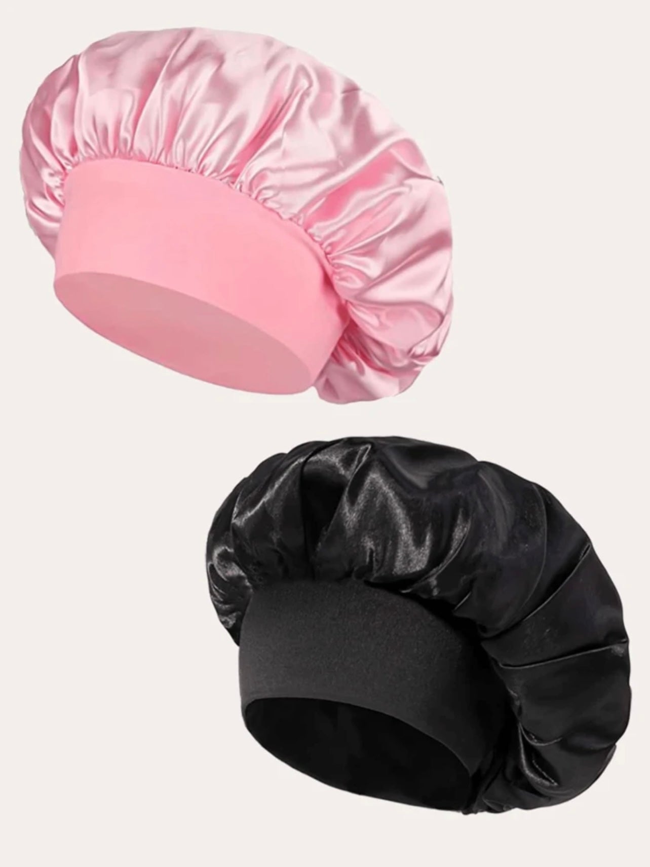 Butterbloom solid color satin bonnet, casual sleep cap, featuring a smooth texture and comfortable fit for restful sleep.