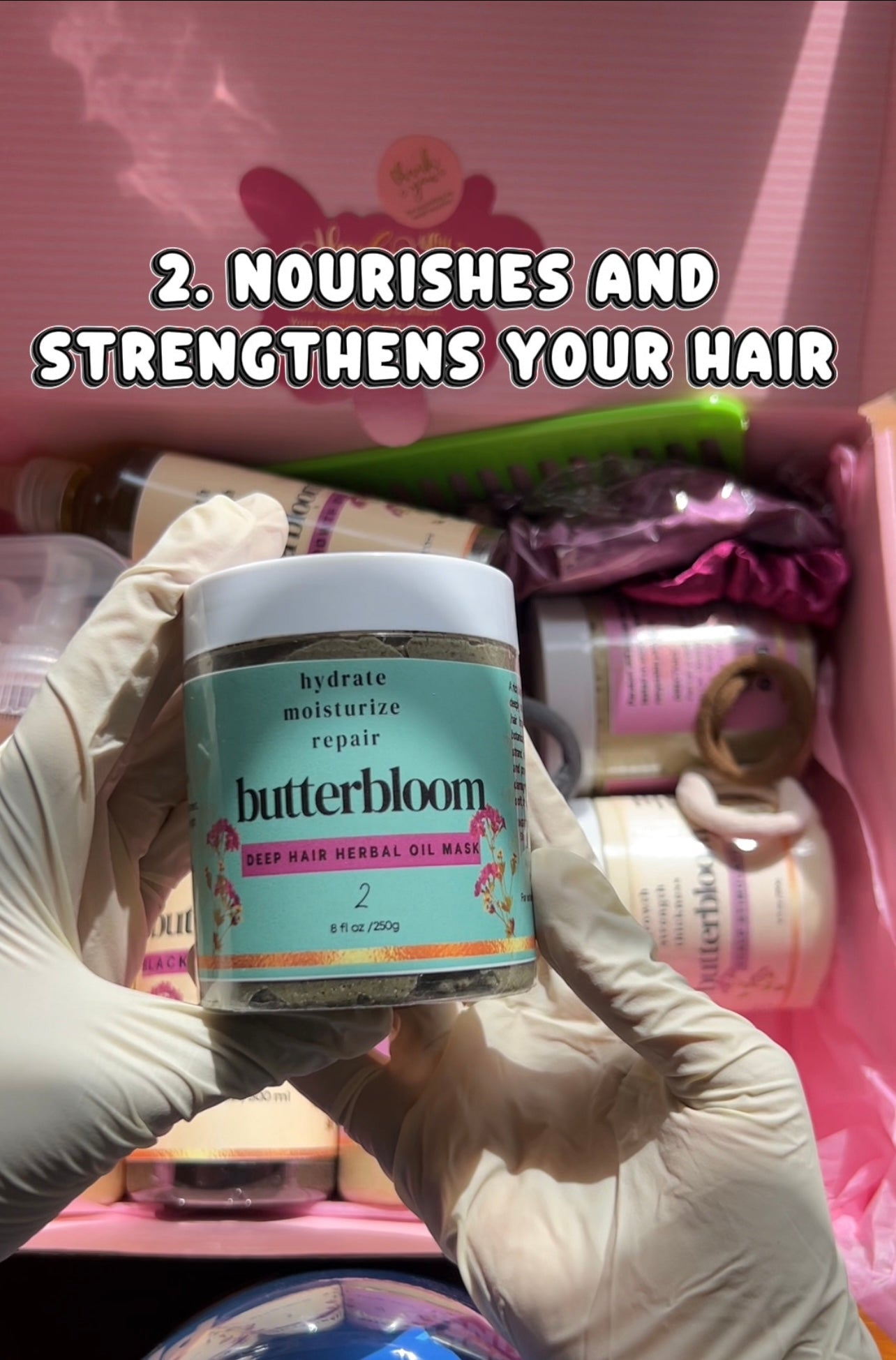 Deep hair herbal & oil mask 8oz - butterbloom 