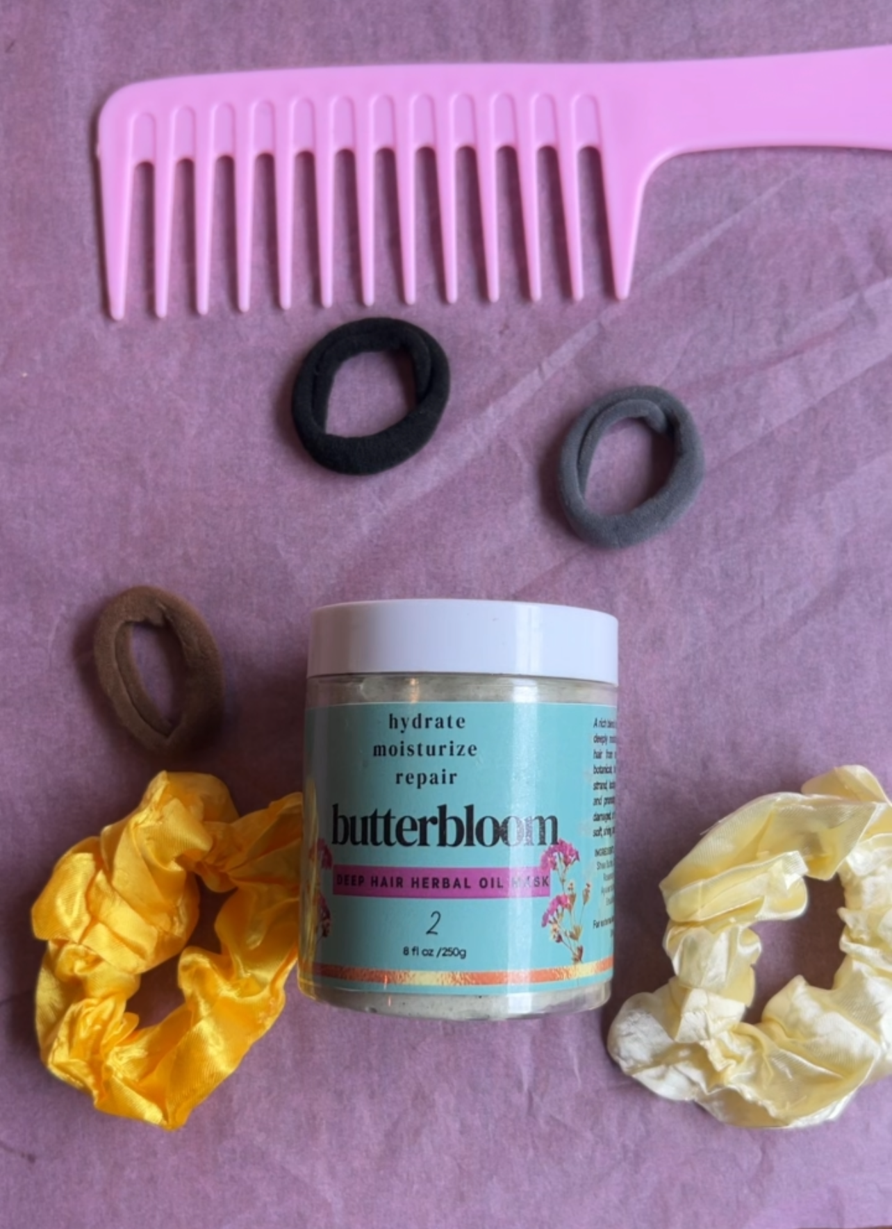 Deep hair herbal & oil mask 8oz - butterbloom 